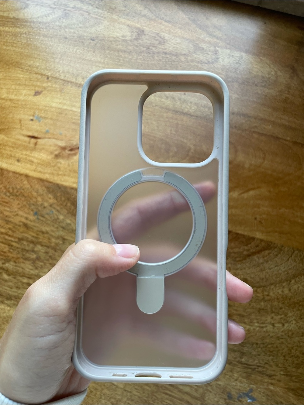 Torras Clear IPhone 13 Pro Case Desert Titanium Rose Gold Ring Stand - Picture 6 of 6